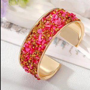 Stunning cuff beaded bracelet